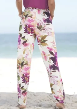 Lange Hosen|Beachtime Jerseyhose Weis Bedruckt