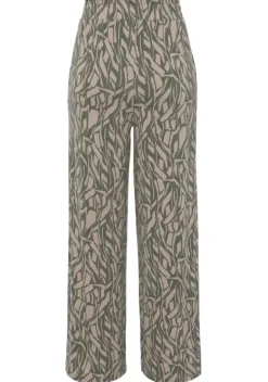 Lange Hosen|Buffalo Jerseyhose Khaki-Sand Bedruckt