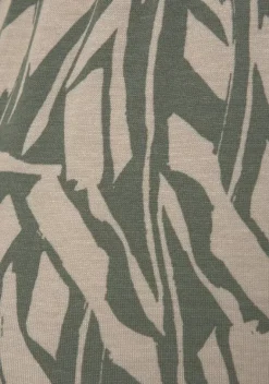 Lange Hosen|Buffalo Jerseyhose Khaki-Sand Bedruckt