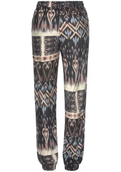 Lange Hosen|Buffalo Jerseyhose Schwarz-Bedruckt