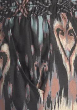 Lange Hosen|Buffalo Jerseyhose Schwarz-Bedruckt