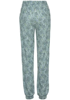 Lange Hosen|Vivance Jerseyhose Grun-Bedruckt