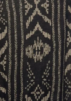 Strandkleider|LASCANA Jerseykleid Schwarz-Creme-Bedruckt