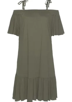 Kurze Kleider|LASCANA Jerseykleid Khaki