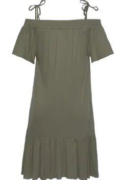 Kurze Kleider|LASCANA Jerseykleid Khaki