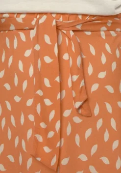 Kurze Kleider|Vivance Jerseykleid Orange-Creme Bedruckt