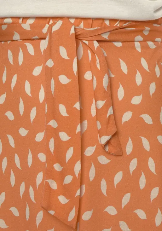 Kurze Kleider|Vivance Jerseykleid Orange-Creme Bedruckt