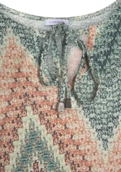 Kurze Kleider|LASCANA Jerseykleid Grun-Rostorange-Aubergine-Bedruckt