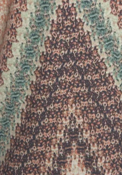 Kurze Kleider|LASCANA Jerseykleid Grun-Rostorange-Aubergine-Bedruckt