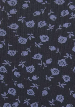 Kurze Kleider|Vivance Jerseykleid Schwarz-Blau-Geblumt