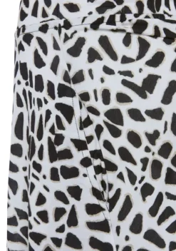 Strandmode|LASCANA Jerseykleid Creme-Schwarz Bedruckt