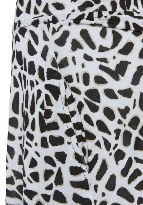 Strandmode|LASCANA Jerseykleid Creme-Schwarz Bedruckt