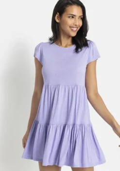 Kurze Kleider|LASCANA Jerseykleid Flieder