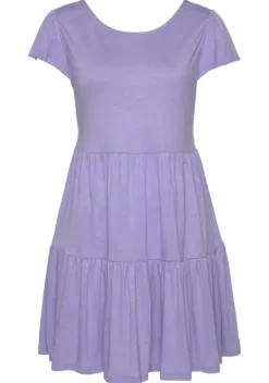 Kurze Kleider|LASCANA Jerseykleid Flieder