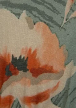 Strandmode|LASCANA Jerseykleid Grun-Orange Bedruckt