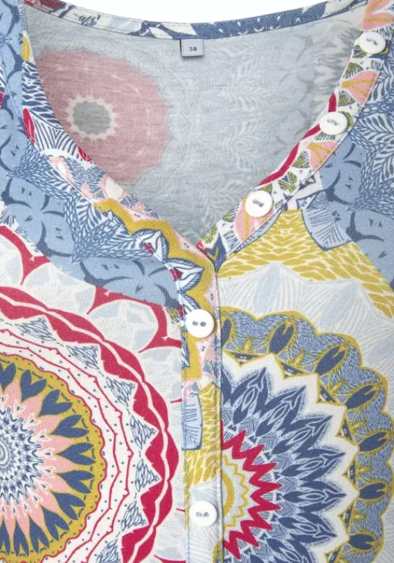 Kurze Kleider|Vivance Jerseykleid Bunt-Bedruckt