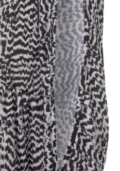 Kurze Kleider|Vivance Jerseykleid Schwarz-Weis Bedruckt