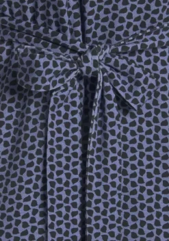 Kurze Kleider|Vivance Jerseykleid Blau-Marine-Gemustert