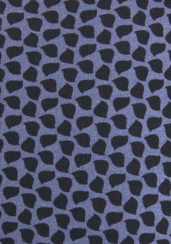 Kurze Kleider|Vivance Jerseykleid Blau-Marine-Gemustert