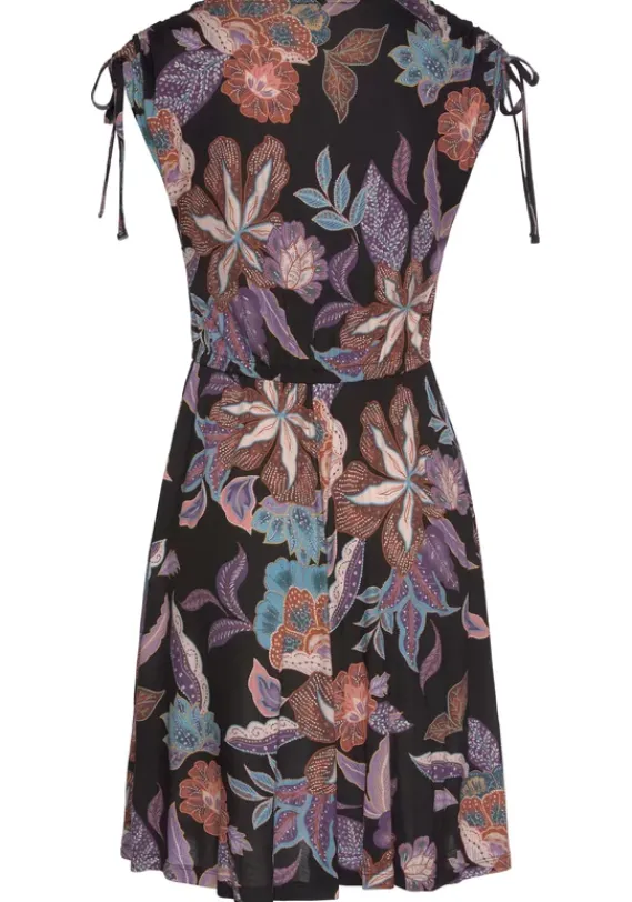 Kurze Kleider|Vivance Jerseykleid Schwarz-Bedruckt