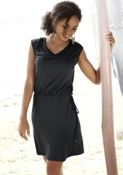Kurze Kleider|LASCANA Jerseykleid Schwarz
