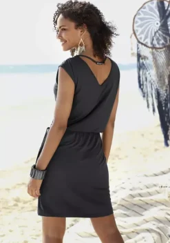 Kurze Kleider|LASCANA Jerseykleid Schwarz