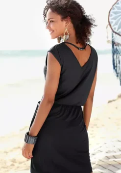 Kurze Kleider|LASCANA Jerseykleid Schwarz