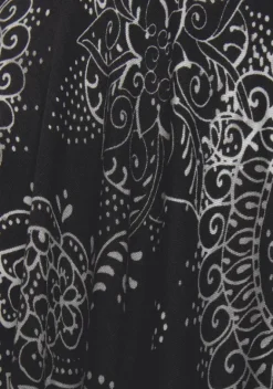 Strandkleider|Vivance Jerseykleid Schwarz-Weis Bedruckt