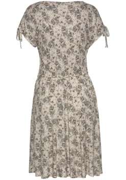 Kurze Kleider|Vivance Jerseykleid Beige-Bedruckt