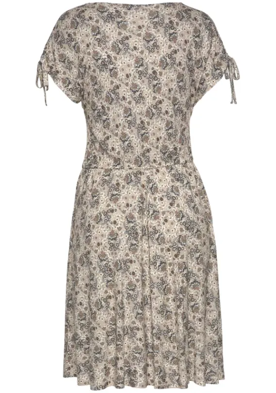 Kurze Kleider|Vivance Jerseykleid Beige-Bedruckt