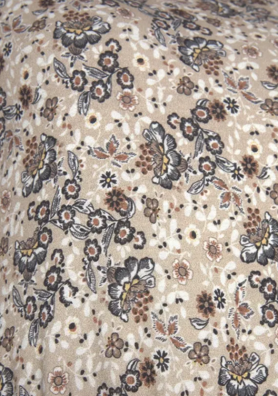 Kurze Kleider|Vivance Jerseykleid Beige-Bedruckt