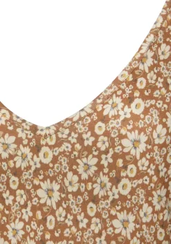 Kurze Kleider|Buffalo Jerseykleid Braun-Creme-Bedruckt