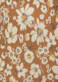 Kurze Kleider|Buffalo Jerseykleid Braun-Creme-Bedruckt