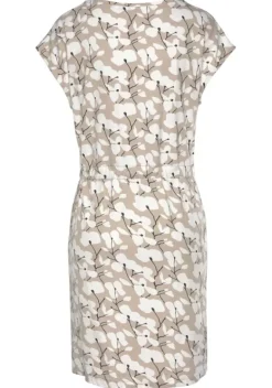 Kurze Kleider|Beachtime Jerseykleid Beige-Creme-Bedruckt