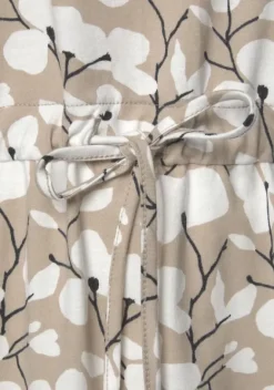 Kurze Kleider|Beachtime Jerseykleid Beige-Creme-Bedruckt