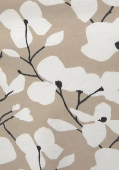 Kurze Kleider|Beachtime Jerseykleid Beige-Creme-Bedruckt