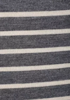 Kurze Kleider|Venice Beach Jerseykleid Anthrazit-Weis-Gestreift