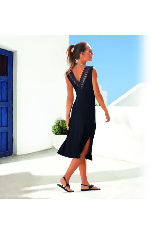 Kurze Kleider|LASCANA Jerseykleid Schwarz