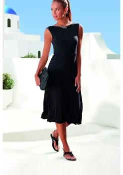 Kurze Kleider|LASCANA Jerseykleid Schwarz