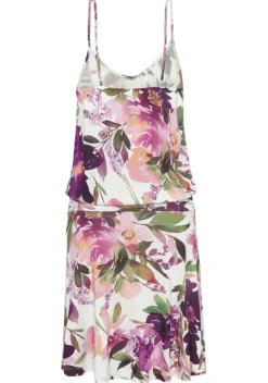 Kurze Kleider|Beachtime Jerseykleid Weis Bedruckt