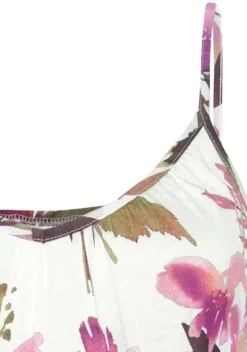 Kurze Kleider|Beachtime Jerseykleid Weis Bedruckt