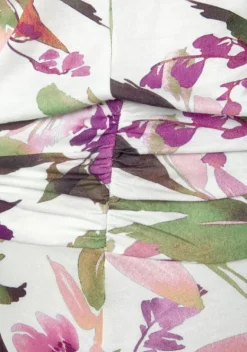 Kurze Kleider|Beachtime Jerseykleid Weis Bedruckt