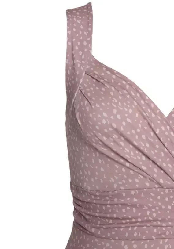 Kurze Kleider|Vivance Jerseykleid Rose-Mauve-Bedruckt