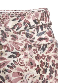 Rocke|Vivance Jerseyrock Creme-Mauve Bedruckt