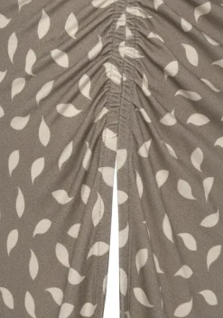 Rocke|Vivance Jerseyrock Taupe-Creme Bedruckt