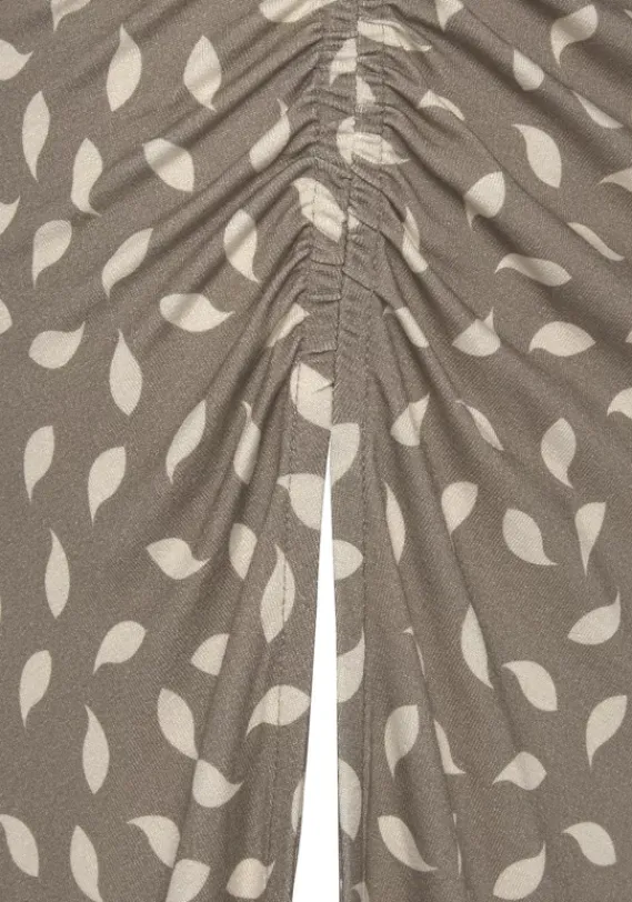 Rocke|Vivance Jerseyrock Taupe-Creme Bedruckt