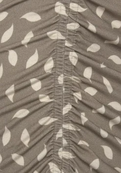 Rocke|Vivance Jerseyrock Taupe-Creme Bedruckt