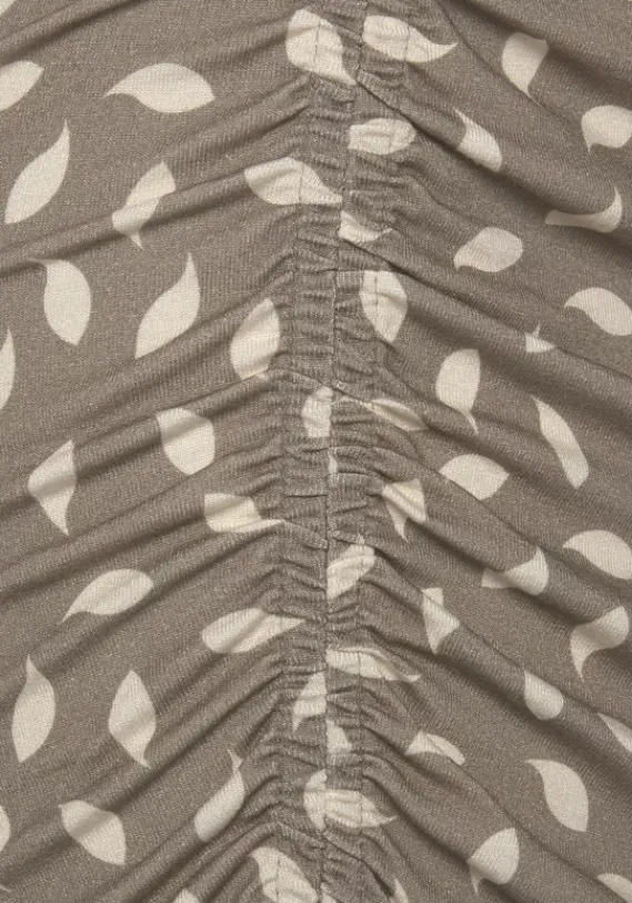 Rocke|Vivance Jerseyrock Taupe-Creme Bedruckt