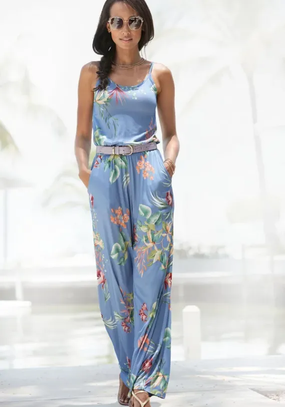 Overalls|Buffalo Jumpsuit Blau Bedruckt