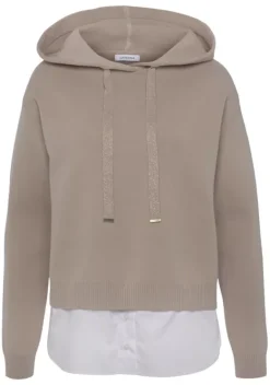 Pullover|Vivance Kapuzenpullover Beige